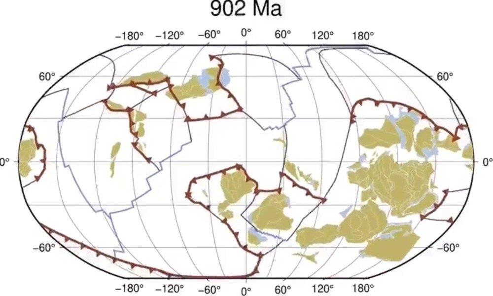 40秒看10亿年地球板块漂移历史