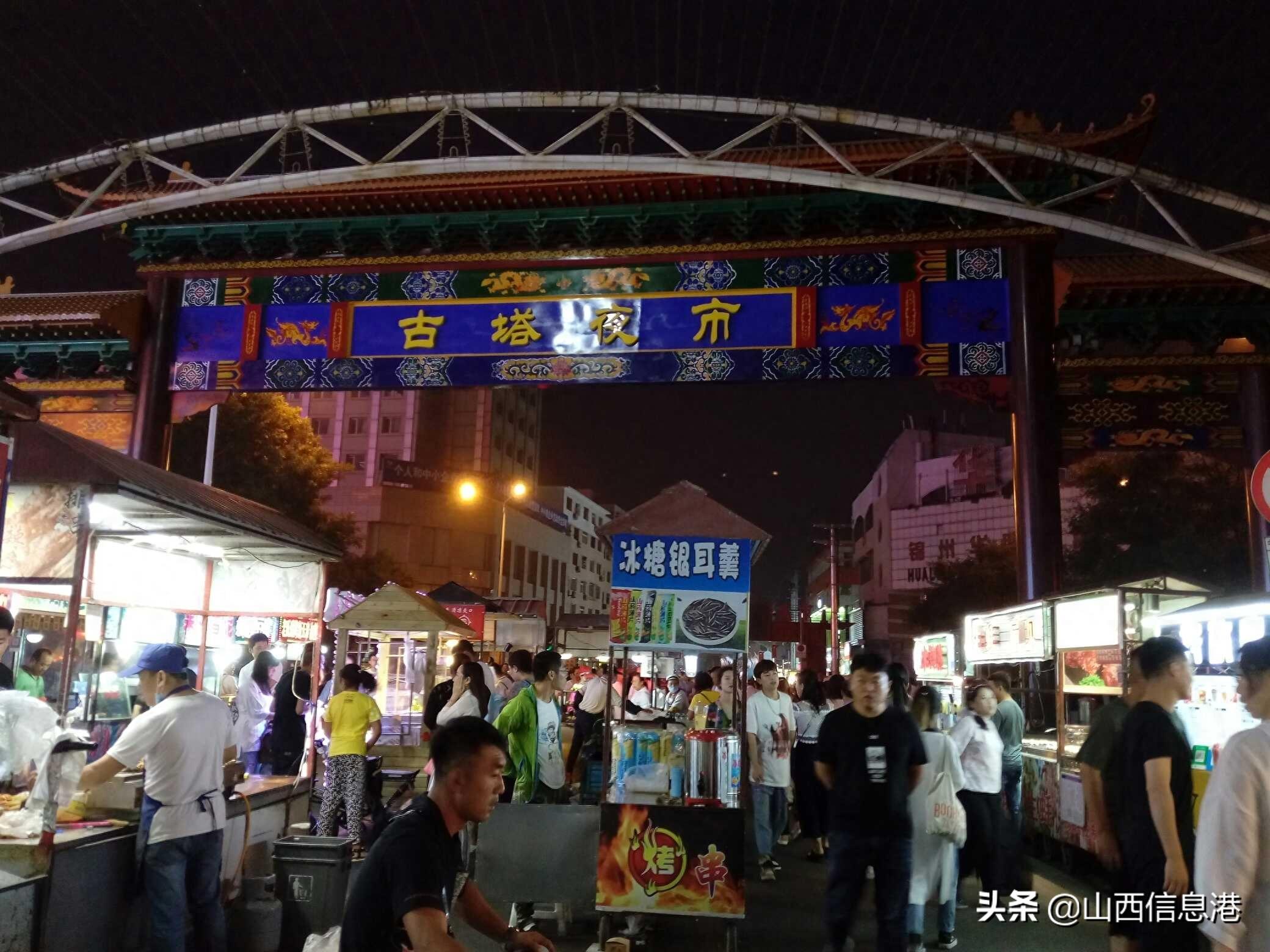 辽宁省锦州市古塔、凌河夜市