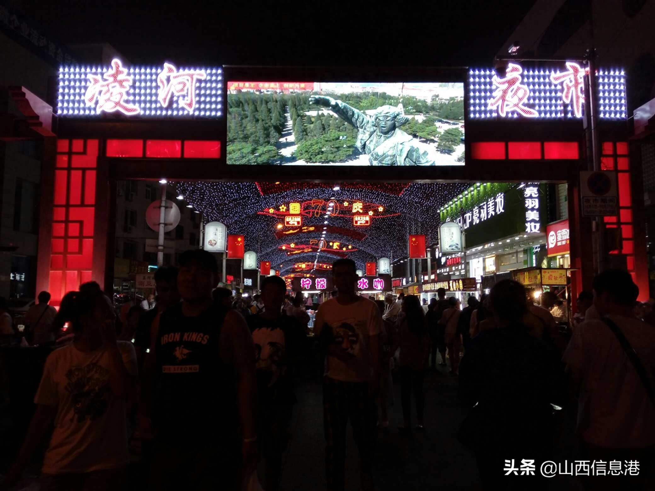 辽宁省锦州市古塔、凌河夜市